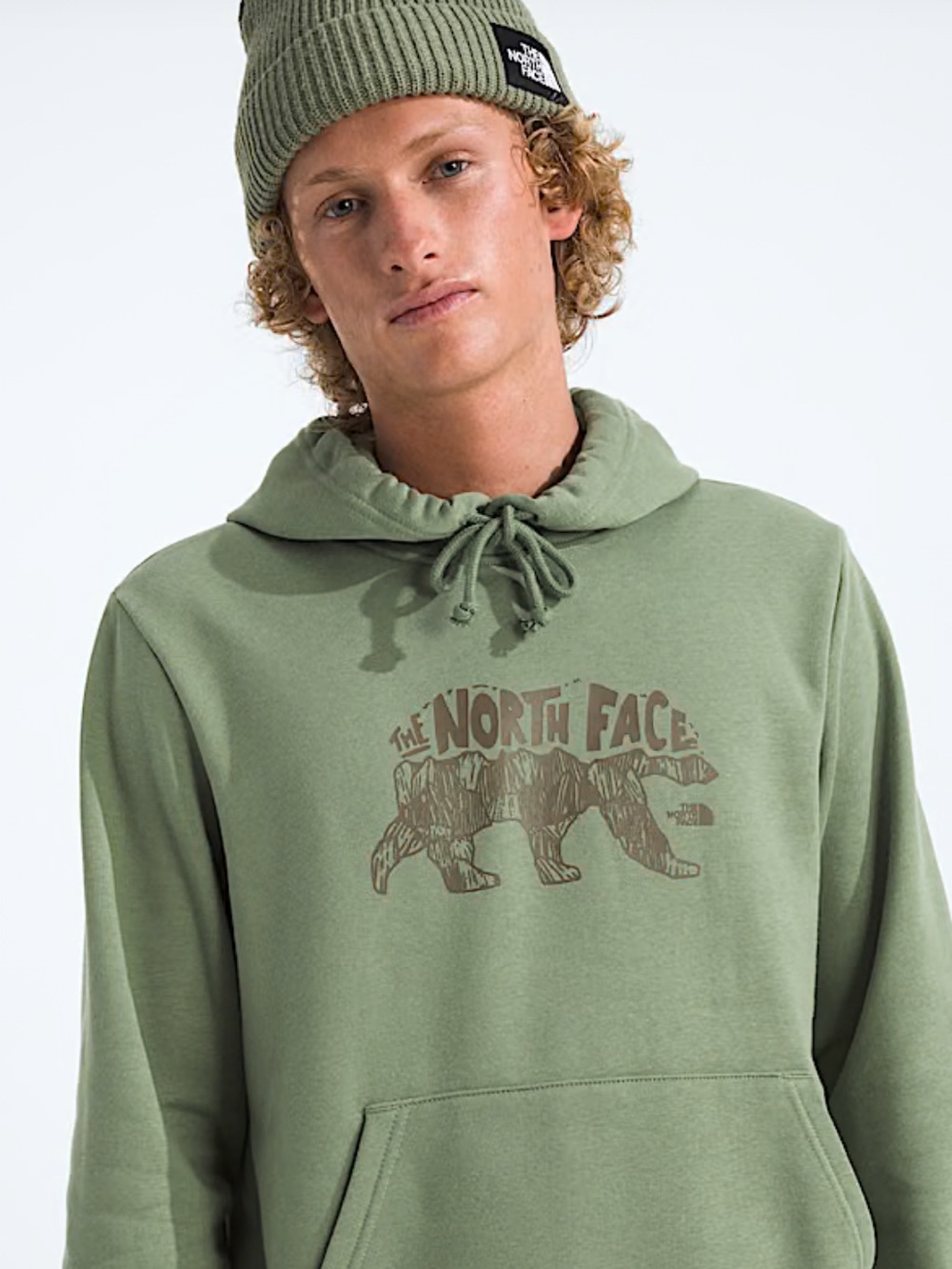The North Face Mens Evolution TNF™ Bear Hoodie Graphic Sage Green Largr NWT soft